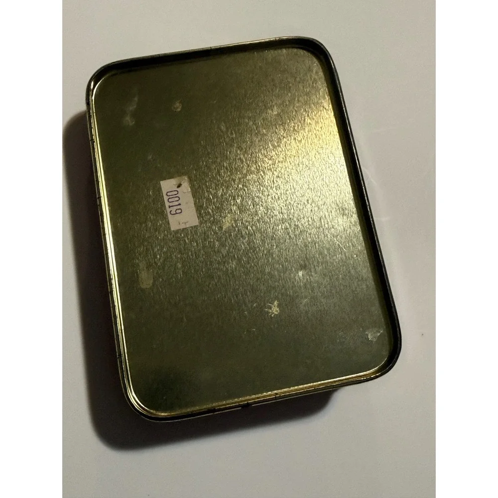 Vintage 1983 Mary Engelbreit Sweetie Pie Small Metal Storage Tin Red Box